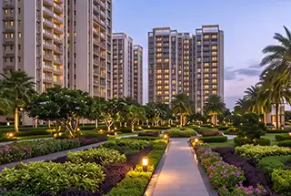 Landscaped Garden at Prestige Parklane Devanahalli