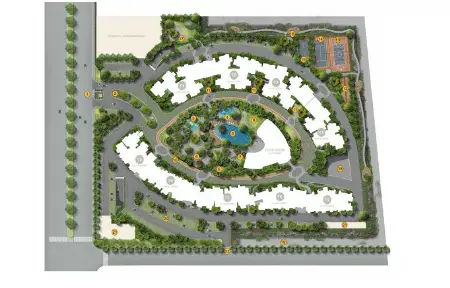 Prestige Parklane Devanahalli master plan layout