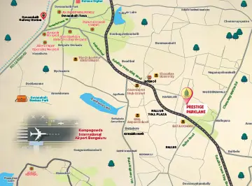 Prestige Parklane Devanahalli location map, Devanahalli, Bangalore